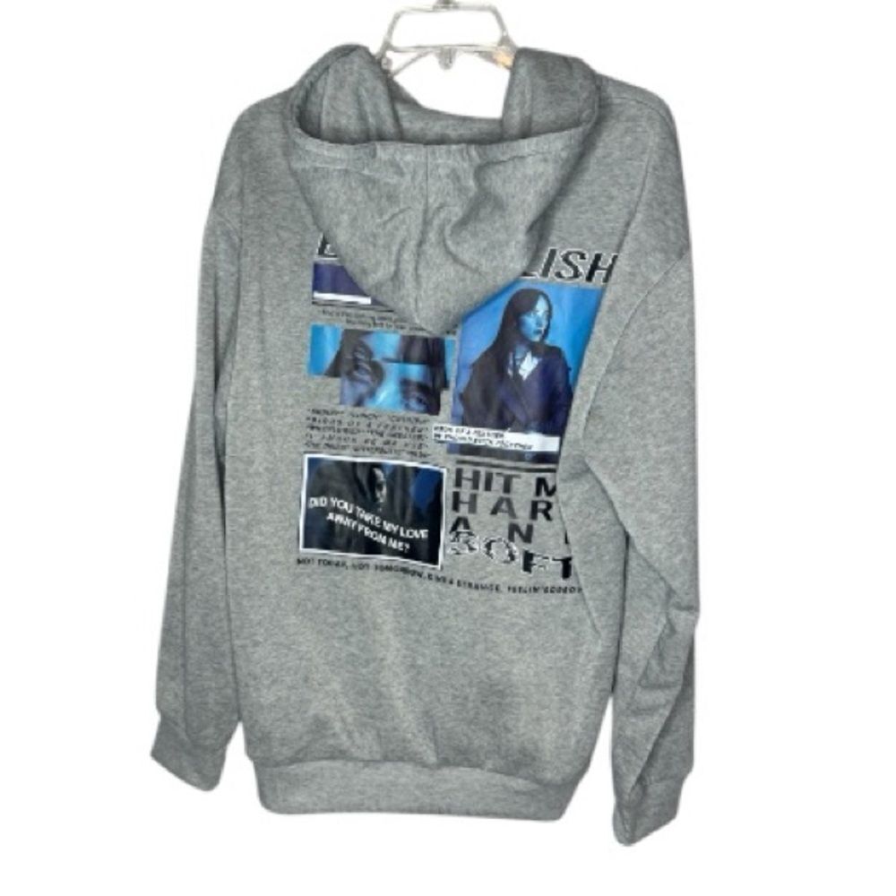 Billie‎ Eilish Grey Hooded Sweatshirt. Size Medium.